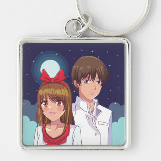 Moonlight Anime Duo Illustration Key Ring