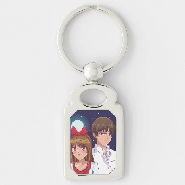 Moonlight Anime Duo Illustration Key Ring (Front)