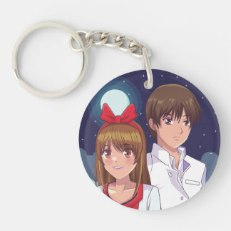 Moonlight Anime Duo Illustration Key Ring