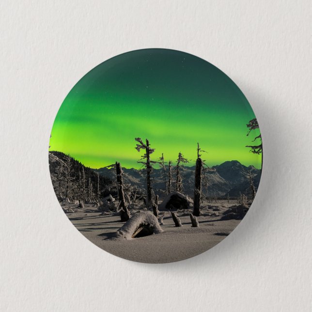 Moonlight Aurora 6 Cm Round Badge (Front)