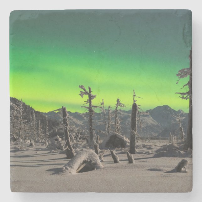 Moonlight Aurora Stone Coaster (Front)