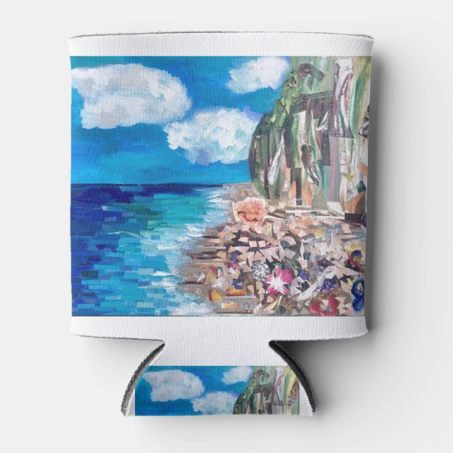 Moonlight Beach, Encinitas Can Cooler (Front)