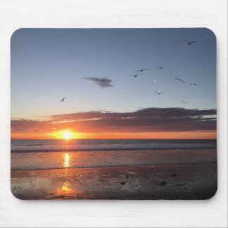 Moonlight Beach Sunset Mouse Pad