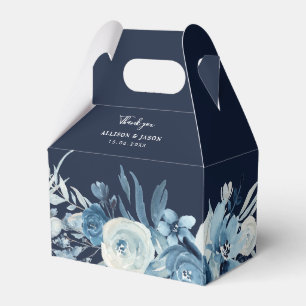 moonlight blue watercolor floral wedding favour bo favour box