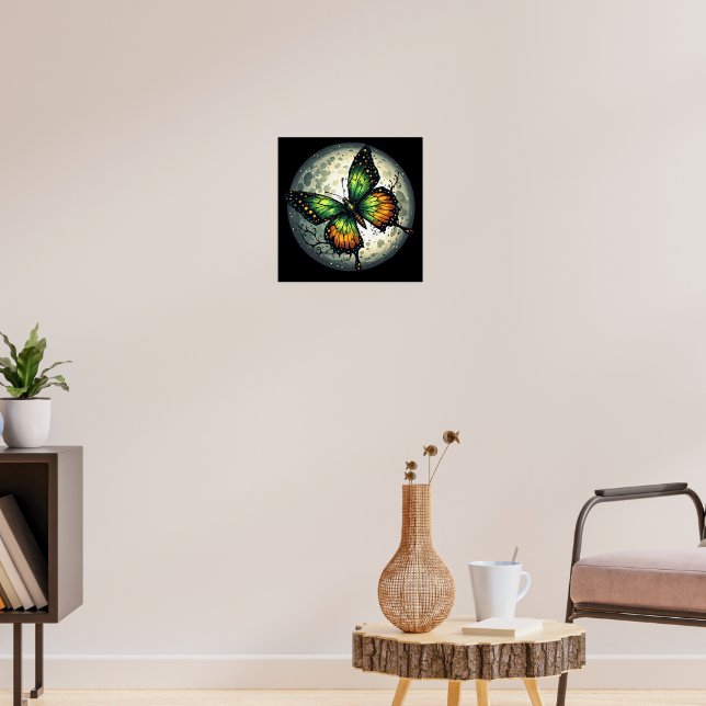 Moonlight Butterfly Poster (Living Room 3)
