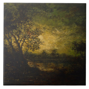 Moonlight (by Ralph Albert Blakelock) Ceramic Tile
