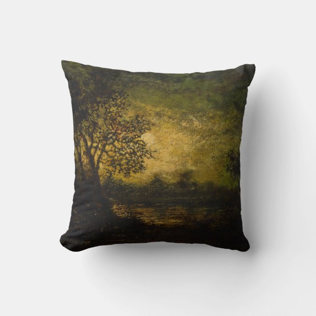 Moonlight (by Ralph Albert Blakelock) Cushion (Front)