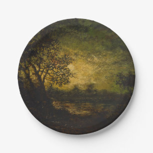 Moonlight (by Ralph Albert Blakelock) Paper Plate