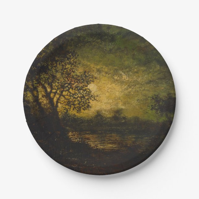 Moonlight (by Ralph Albert Blakelock) Paper Plate (Front)