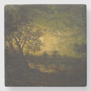 Moonlight (by Ralph Albert Blakelock) Stone Coaster