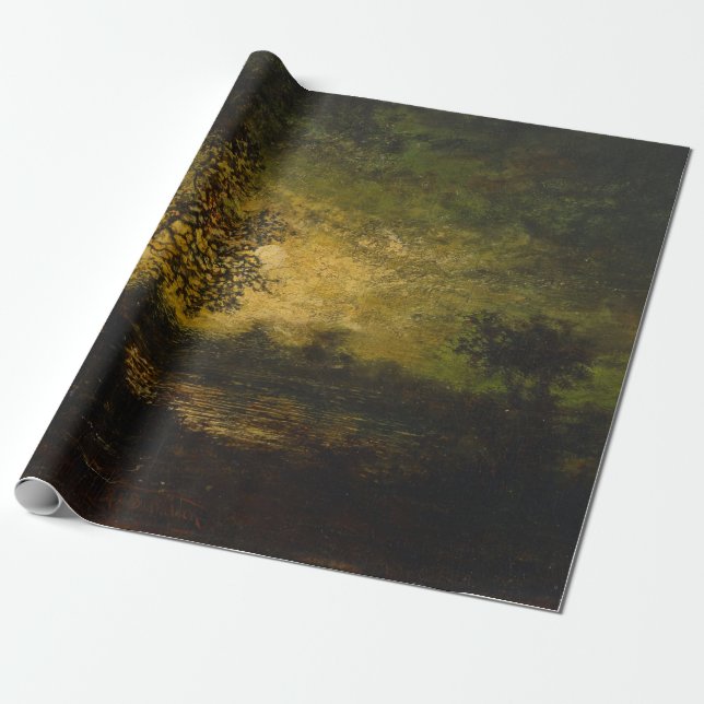 Moonlight (by Ralph Albert Blakelock) Wrapping Paper (Unrolled)