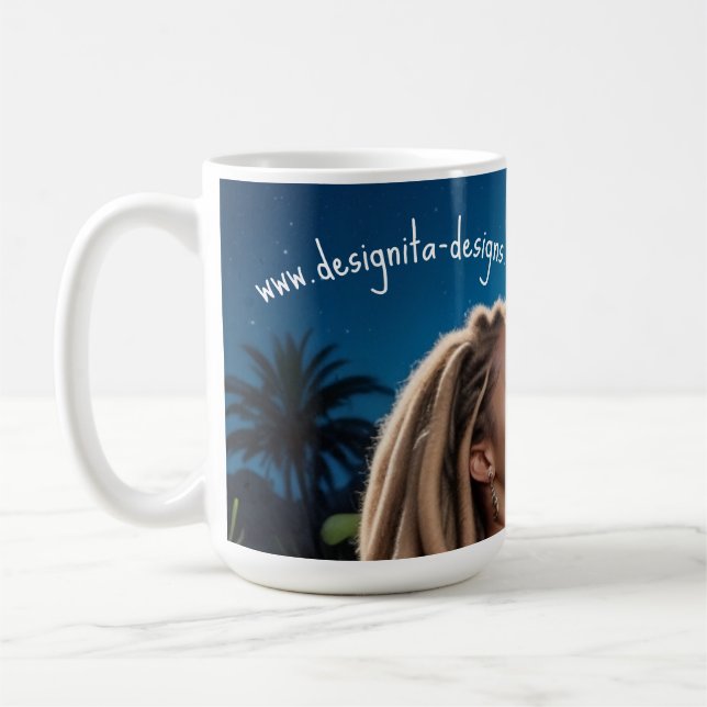 Moonlight Couple Love Mug – Romantic Digital Art  (Left)