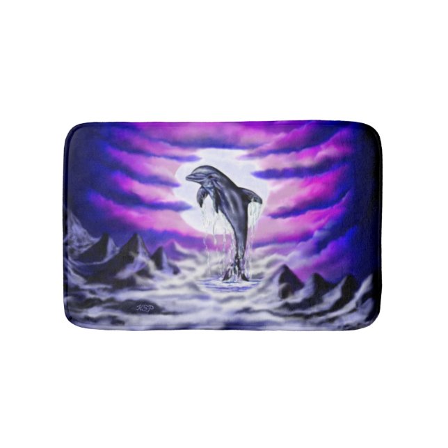 Moonlight Dolphin Bath Mat (Front)