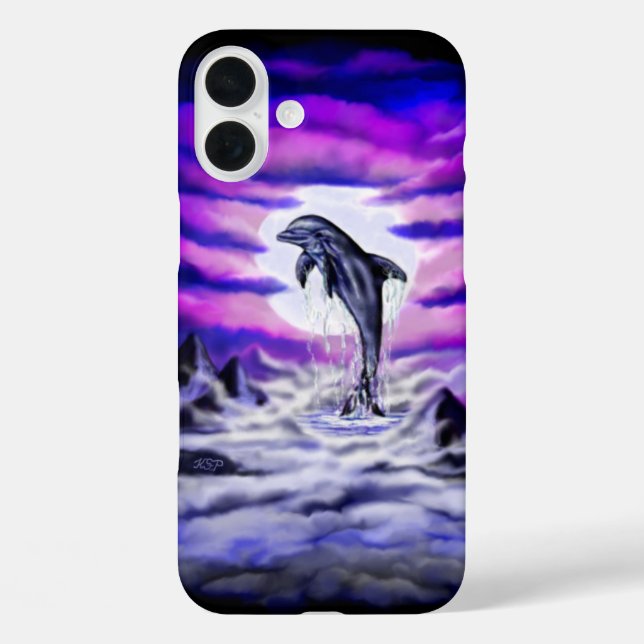 Moonlight Dolphin Case-Mate iPhone Case (Back)