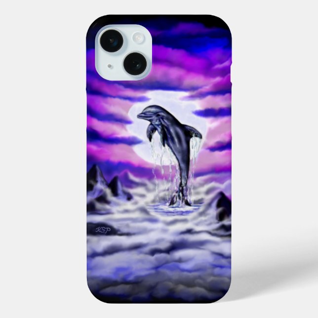 Moonlight Dolphin Case-Mate iPhone Case (Back)