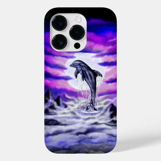 Moonlight Dolphin Case-Mate iPhone Case (Back)