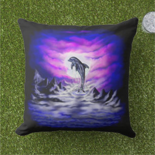 Moonlight Dolphin Cushion