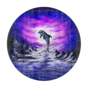 Moonlight Dolphin Cutting Board
