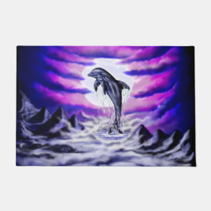Moonlight Dolphin Doormat