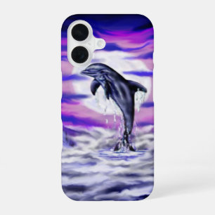 Moonlight Dolphin iPhone 16 Case