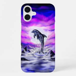 Moonlight Dolphin iPhone 16 Plus Case