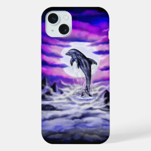 Moonlight Dolphin iPhone 15 Plus Case