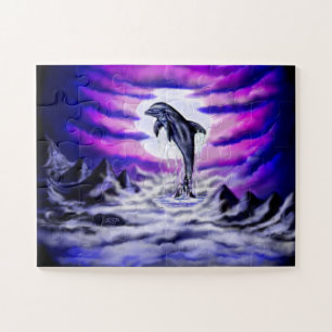 Moonlight Dolphin Jigsaw Puzzle