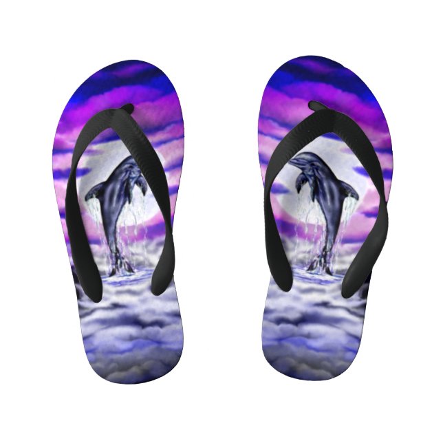 Moonlight Dolphin Kid's Thongs (Footbed)