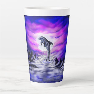 Moonlight Dolphin Latte Mug
