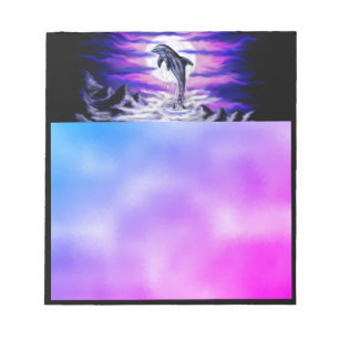 Moonlight Dolphin Notepad