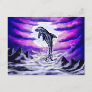 Moonlight Dolphin Postcard