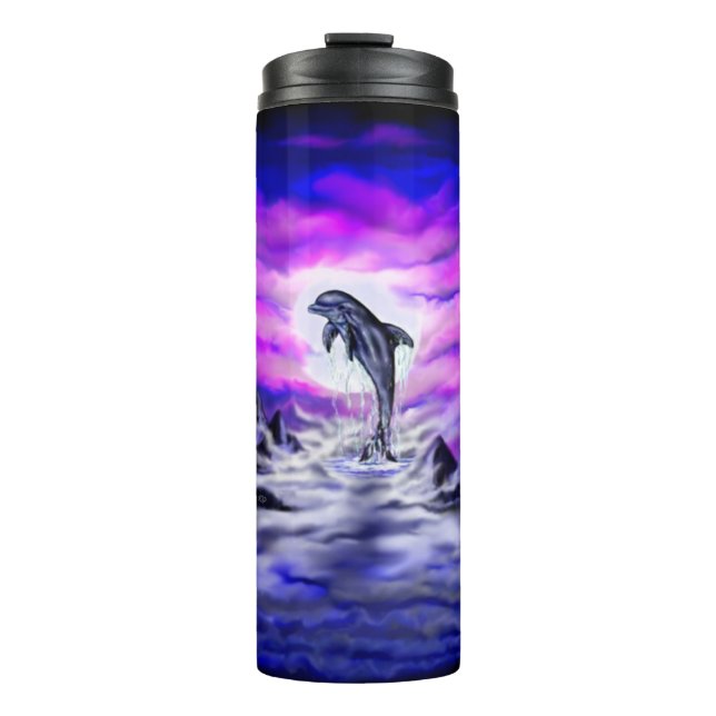 Moonlight Dolphin Thermal Tumbler (Front)