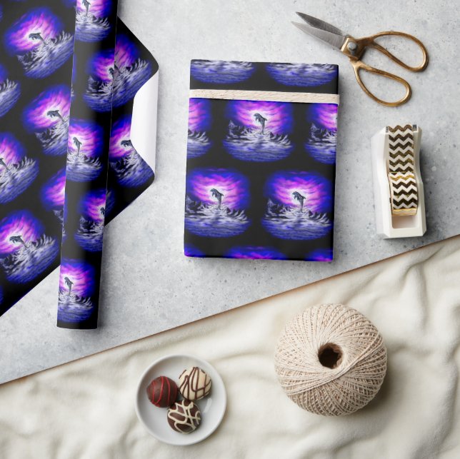Moonlight Dolphin Wrapping Paper (Crafts)