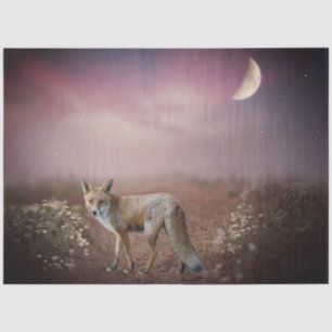 Moonlight Dream Fox Scene Tissue Paper