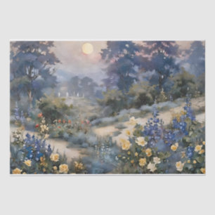 Moonlight Enchanted Garden Decoupage Tissue Paper