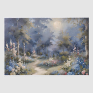 Moonlight Enchanted Garden Decoupage Tissue Paper