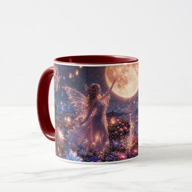 Moonlight Fairy Fantasy Accent Mug (Front Left)