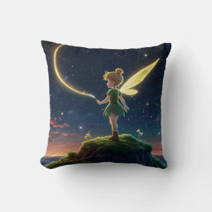 Moonlight Fairy Throw Pillow
