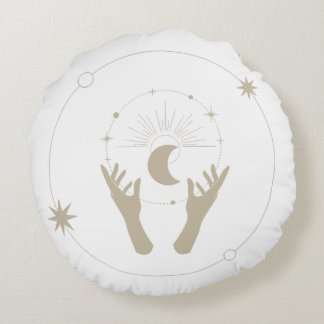 moonlight fantasy aesthetic design round cushion
