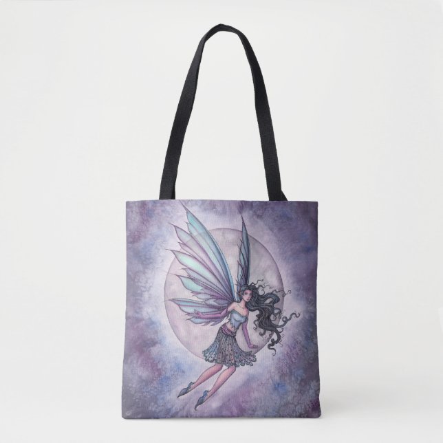 Moonlight Flight Fairy Fantasy Art Tote Bag (Front)