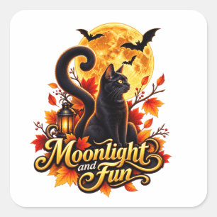 Moonlight & Fun Square Sticker