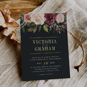 Moonlight Garden Dark Watercolor Floral