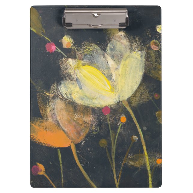 Moonlight Garden on Black Clipboard (Front)