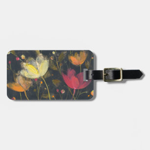 Moonlight Garden on Black Luggage Tag