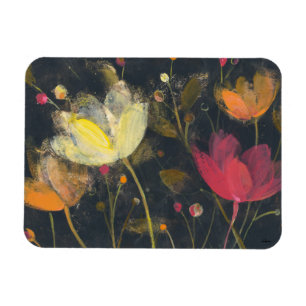 Moonlight Garden on Black Magnet