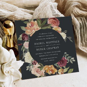 Moonlight Garden Wedding Invitation   Square
