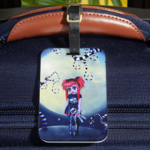 Moonlight Goth Doll Luggage Tag