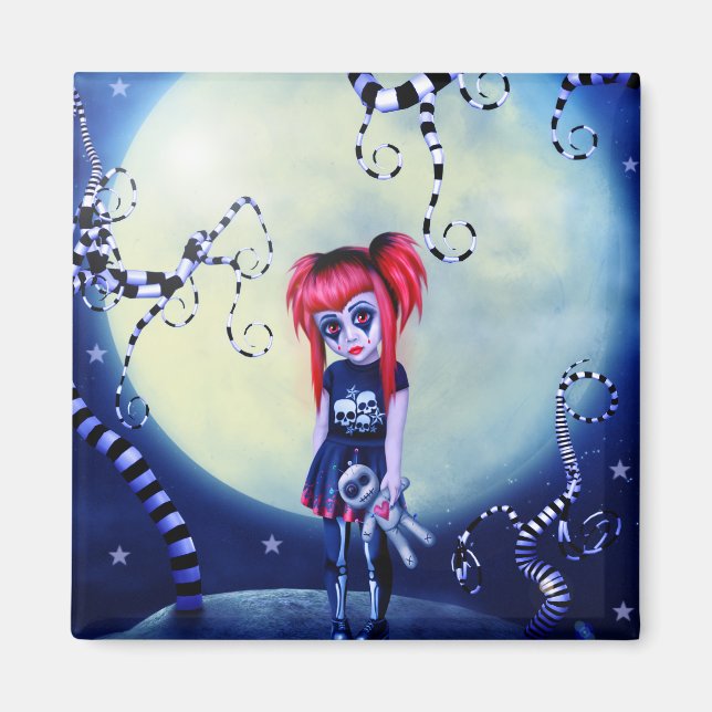 Moonlight Goth Doll Magnet (Front)