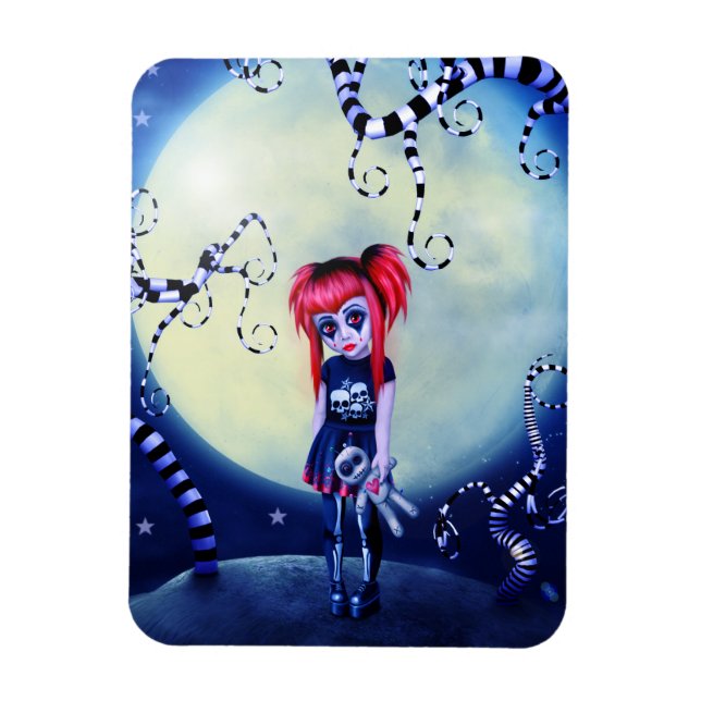 Moonlight Goth Doll Magnet (Vertical)