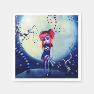 Moonlight Goth Doll Napkin